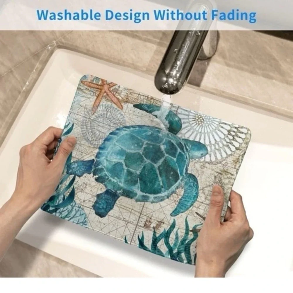 Sea Turtle Ocean Rectangle Mouse Pad, Washable Mousepads, Non-Slip Mouse Mat wit